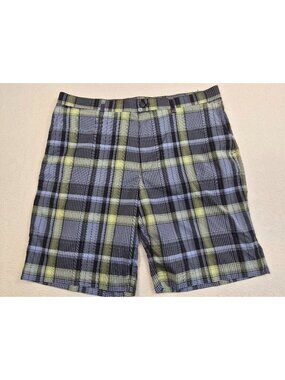 PGA Tour Mens Plaid Golf Shorts Size 38